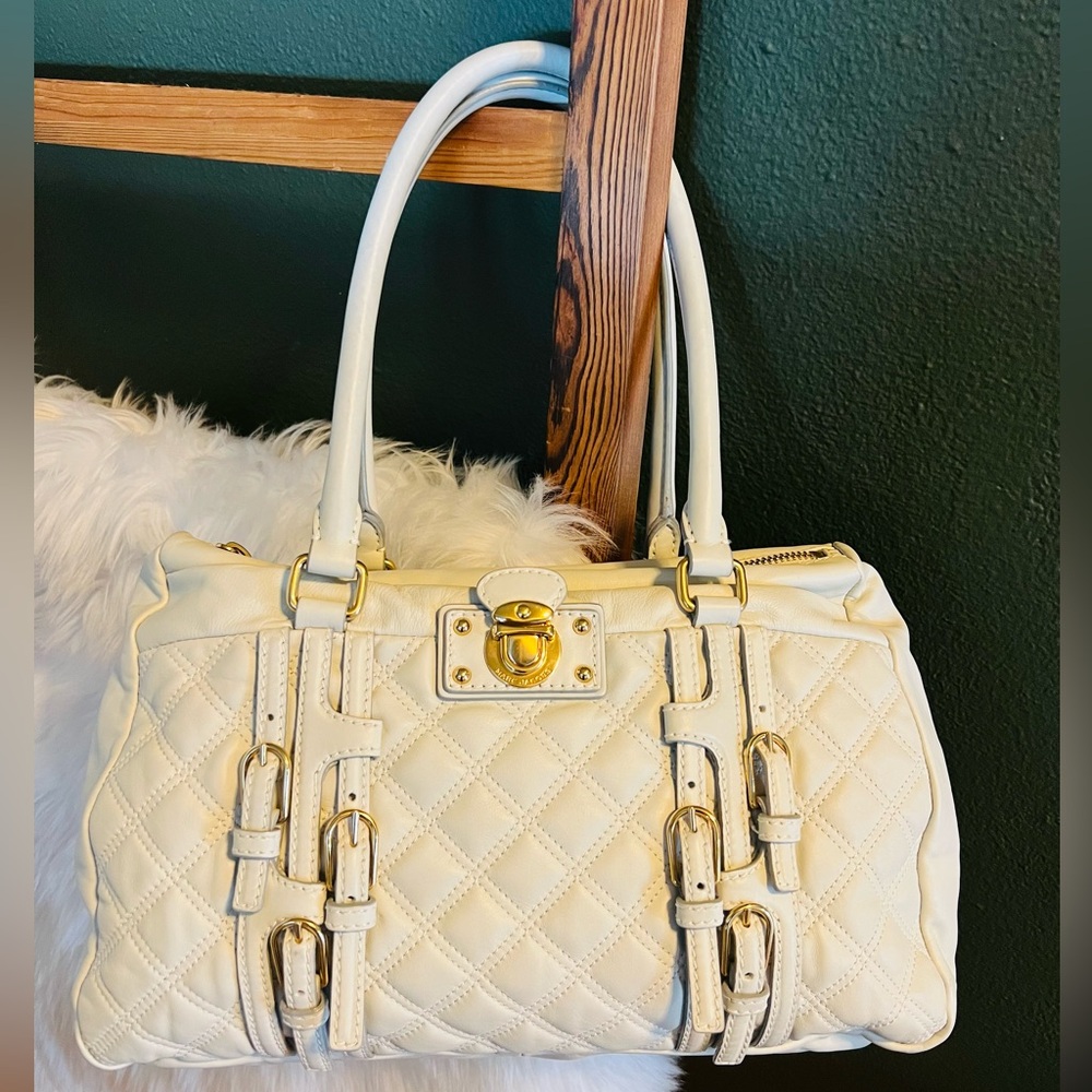 Marc Jacobs Ivory Quilted Damen Shoulder Bag | Handbag